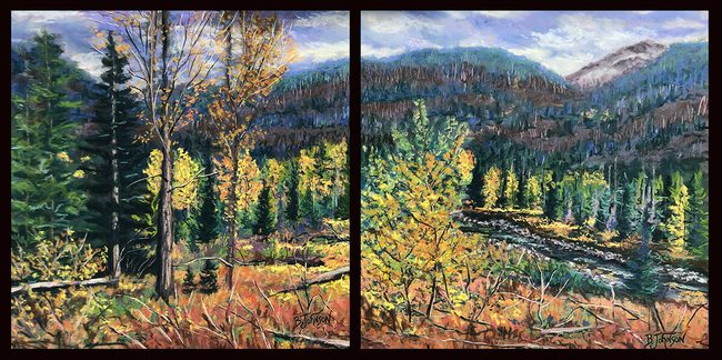 Yellowstone Diptych Paintings Shaun