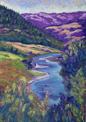 Purple Mountains on the S. Fork River - Garberville